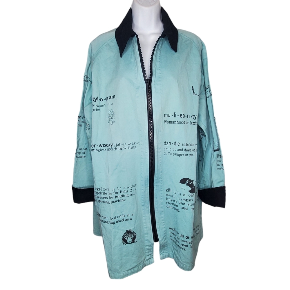 AVALOO Art To Wear Duster Jacket Coat Australian Definitions Sz M